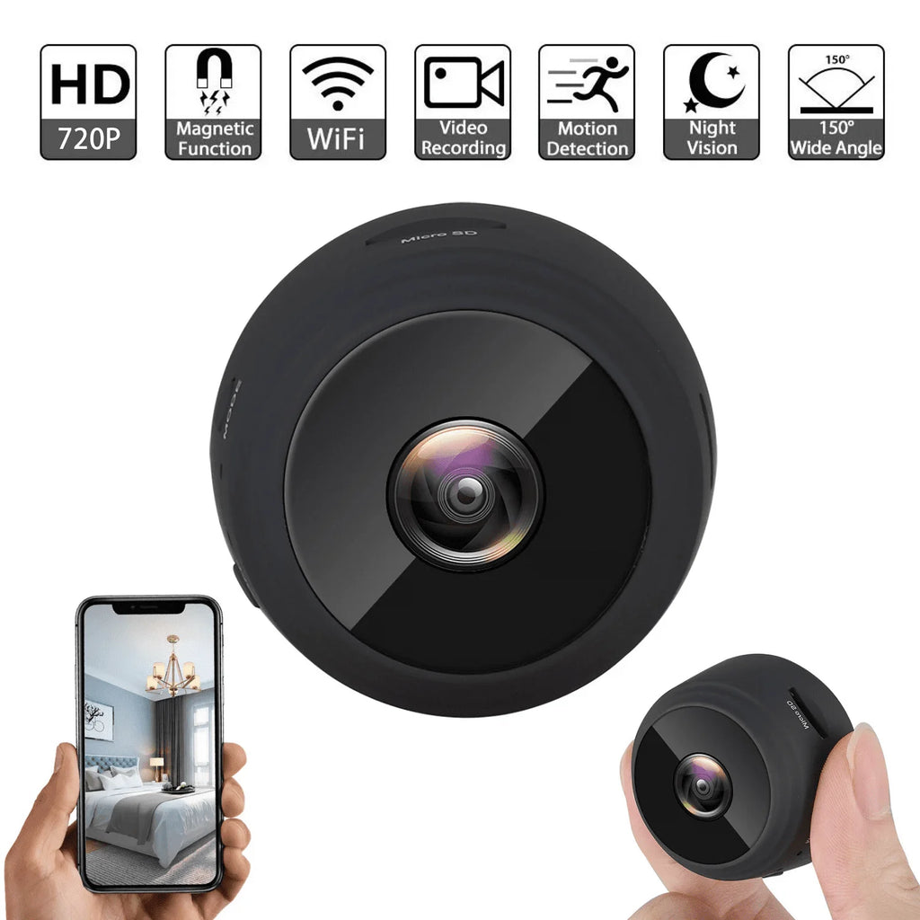 SZDUDU Mini Wireless Security Camera, Full HD 720P Portable Small HD