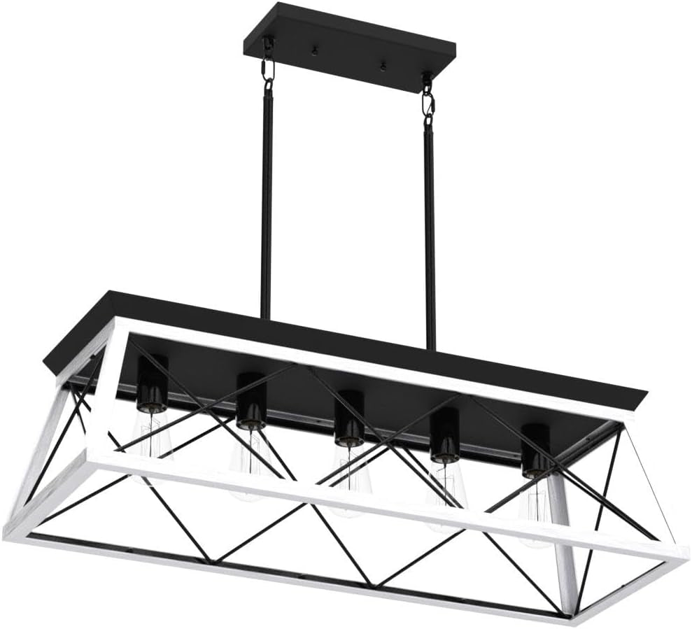 5-Light Pendant Lights Fixture, Farmhouse Chandeliers for Dining Room,