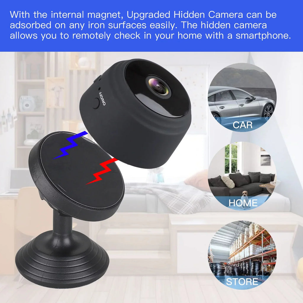 SZDUDU Mini Wireless Security Camera, Full HD 720P Portable Small HD