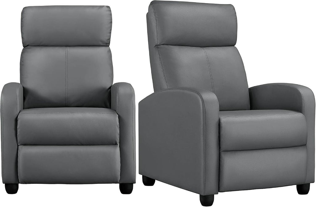Yaheetech Recliner Chair Set of 2 Faux Leather Home Theater Seating