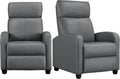 Yaheetech Recliner Chair Set of 2 Faux Leather Home Theater Seating