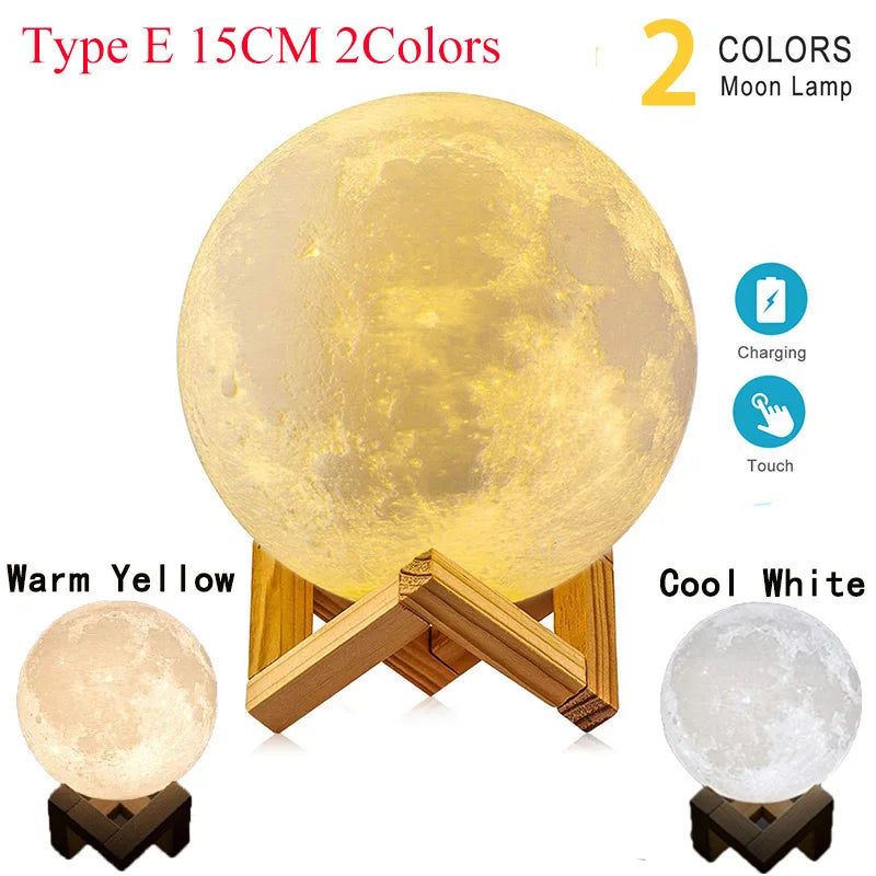 ZK30 Levitating Moon Lamp Night Light Floating 3D Printing LED Moon