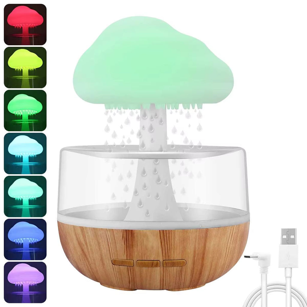 Rain Cloud Humidifier Rain Colorful Mushroom Cloud Raindrop Atmosphere