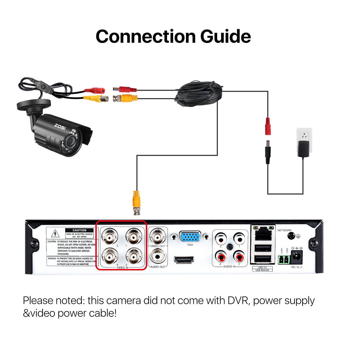 1080P HD TVI Security Camera, 4 in 1 Wired Security Camera