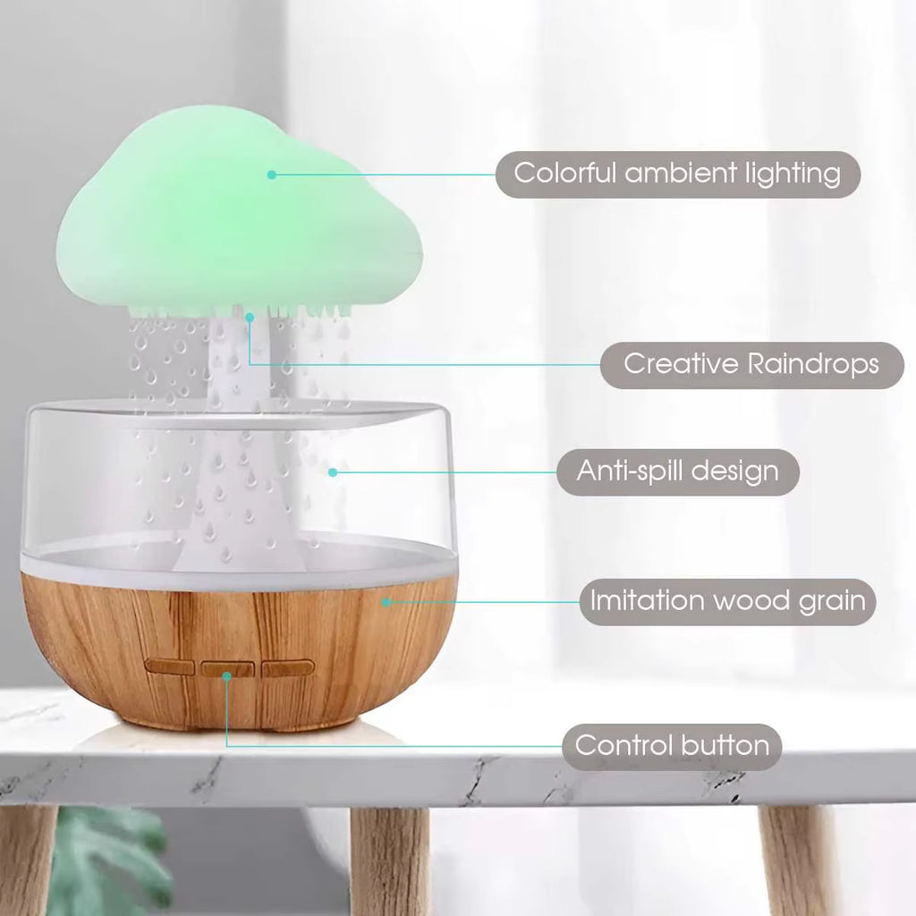 Rain Cloud Humidifier Rain Colorful Mushroom Cloud Raindrop Atmosphere