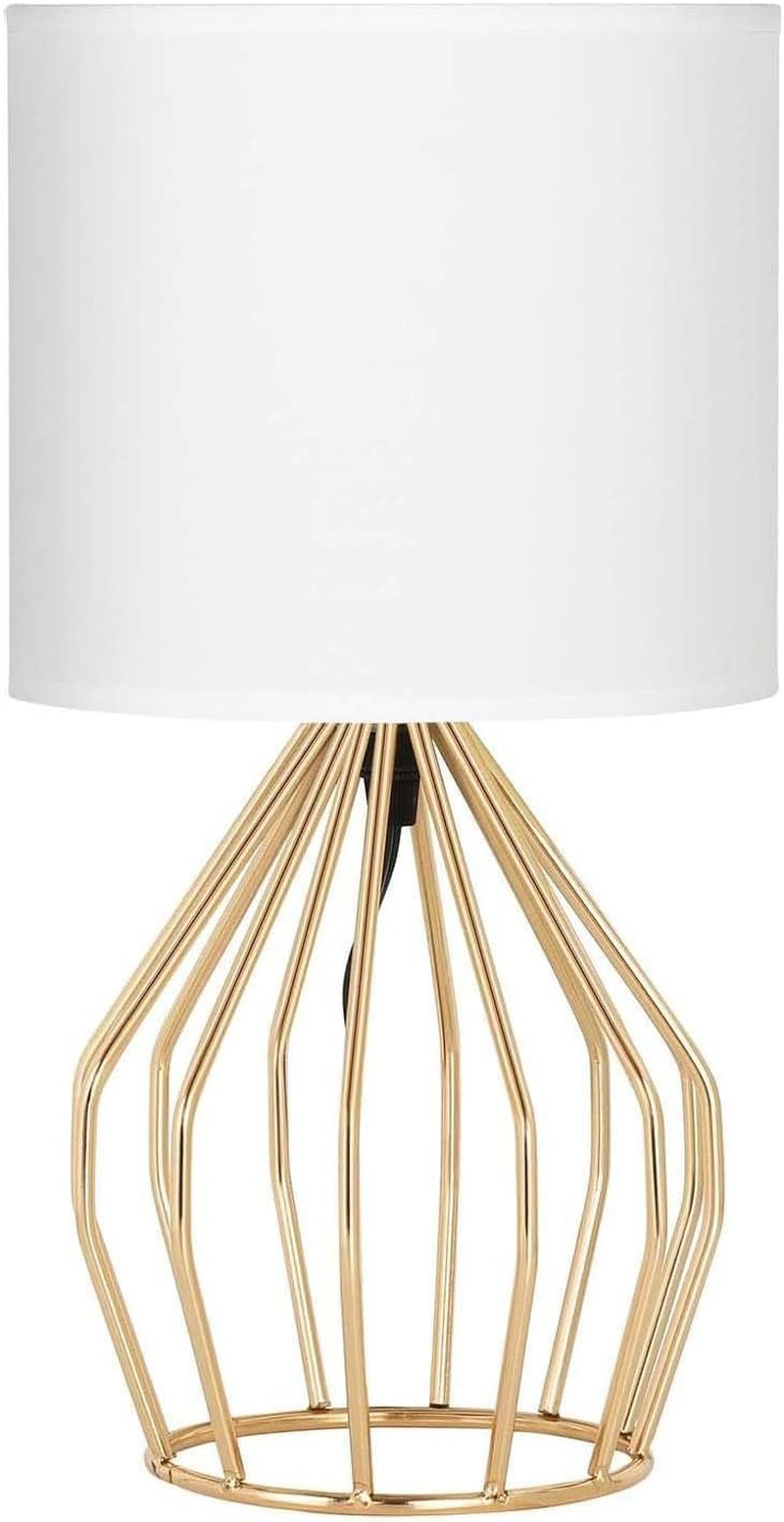 Gold Table Lamp - Modern Style Desk Lamp,13.8Inch,E26 Base Hollowed Out