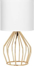 Gold Table Lamp - Modern Style Desk Lamp,13.8Inch,E26 Base Hollowed Out