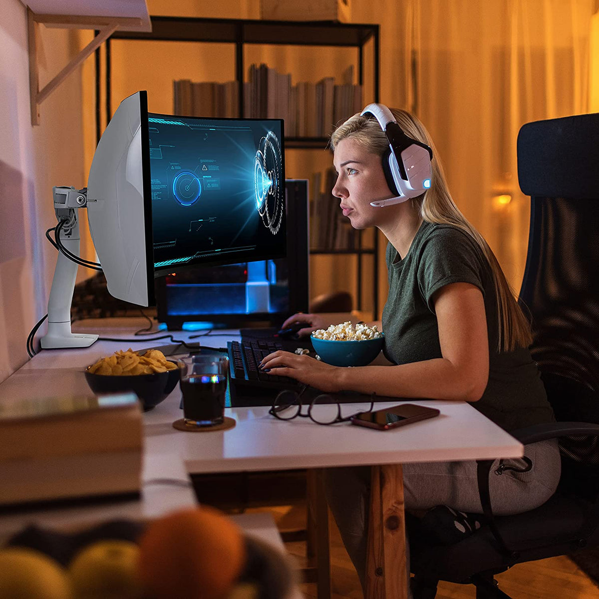 Ergotron – HX HD Premium Heavy Duty Gaming Monitor Arm, Single Monitor