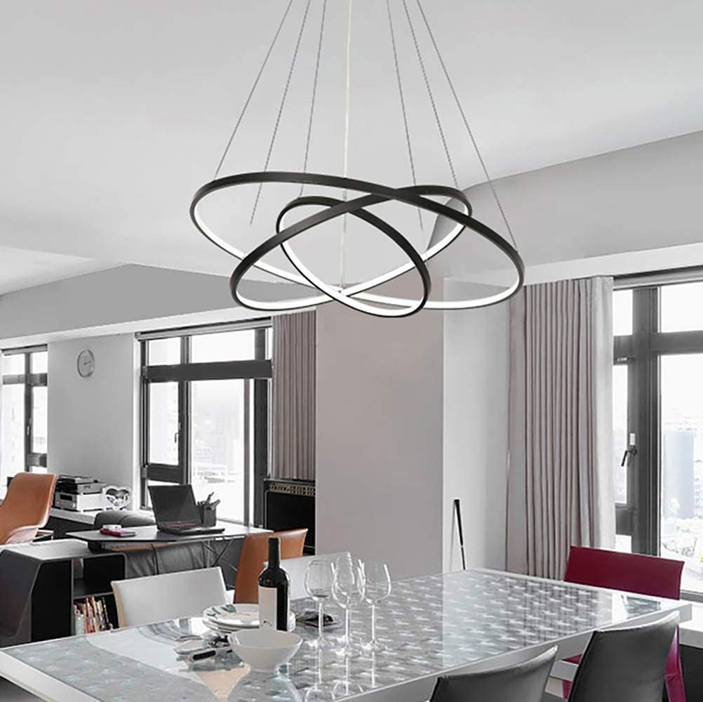 Modern LED Chandelier Lighting Dimmable Ceiling Dining Room Chandeliers
